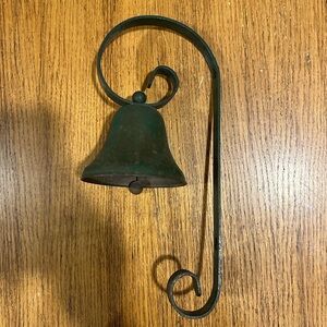 Vintage Rustic Green Wall Bell Decor